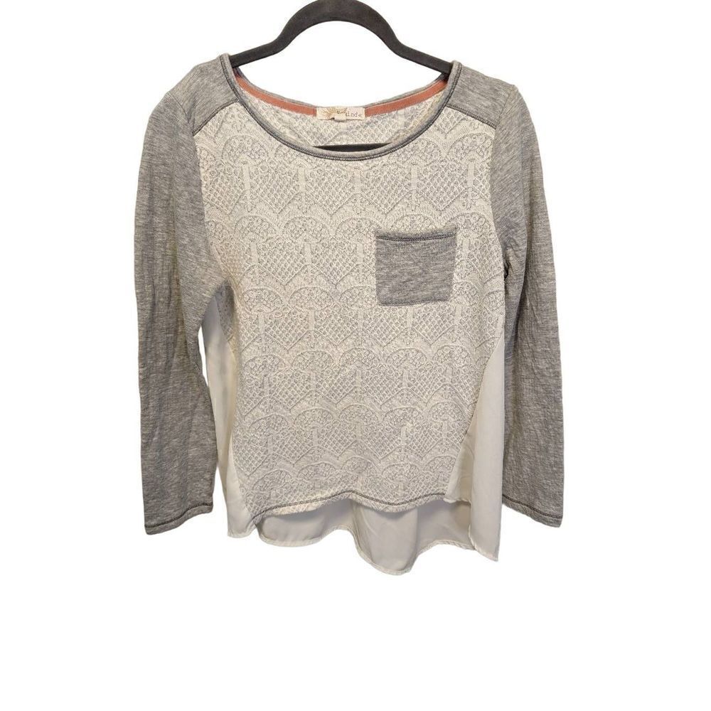 Rewind Lace Top with Pocket and Side Panels Women's Size Large